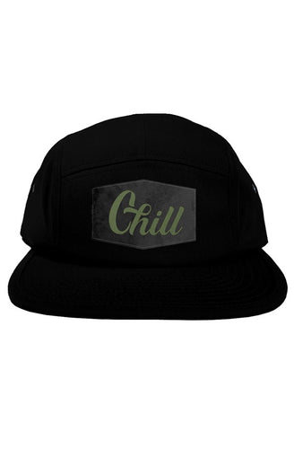 Chill Olive Green Black 5 Panel Hat