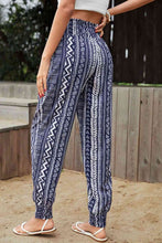 Load image into Gallery viewer, Geometric Print Tassel High-Rise Pants
