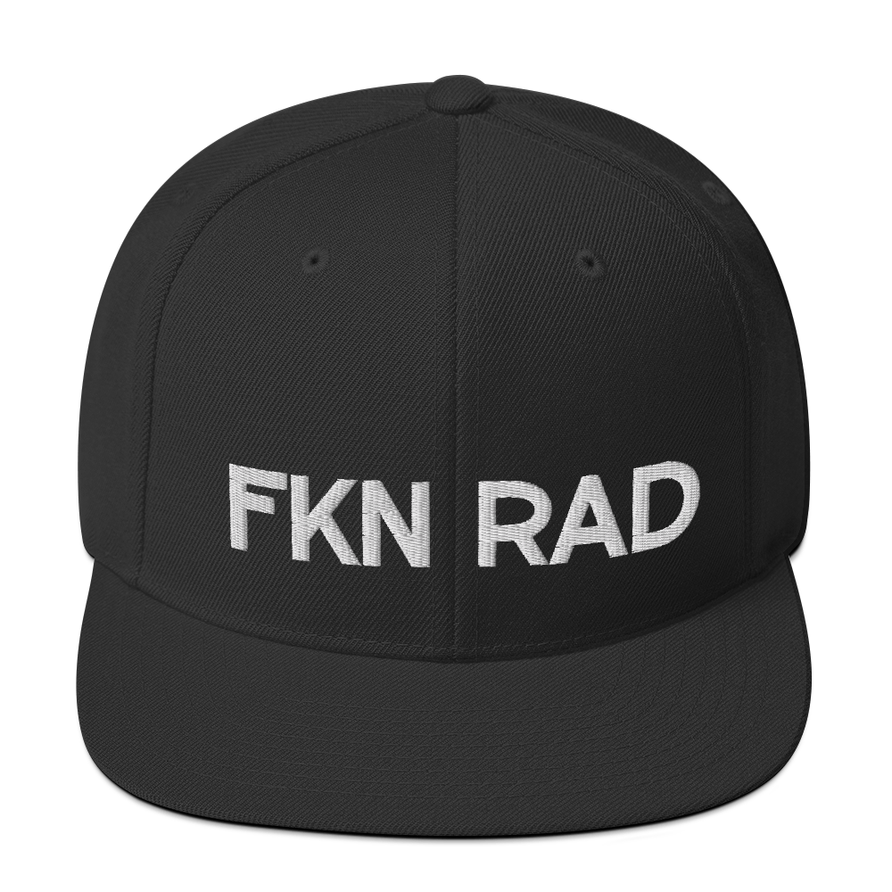 FKN RAD - Snapback Hat - White Embroidery