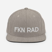 Load image into Gallery viewer, FKN RAD - Snapback Hat - White Embroidery
