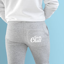 Load image into Gallery viewer, Dude Chill - White Letters - Premium Fleece Joggers
