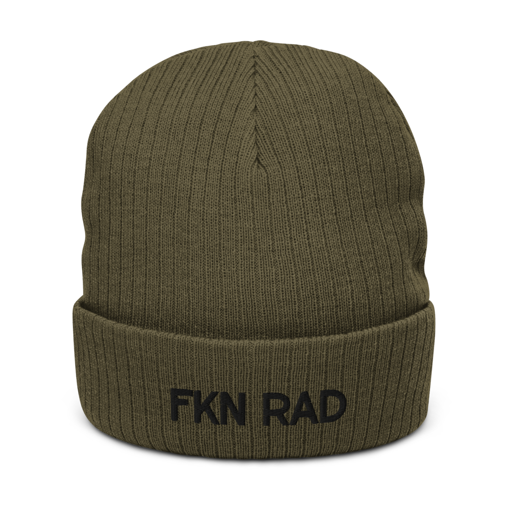 FKN RAD Olive Eco-Friendly Cuffed Beanie