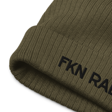 Load image into Gallery viewer, FKN RAD Olive Eco-Friendly Cuffed Beanie
