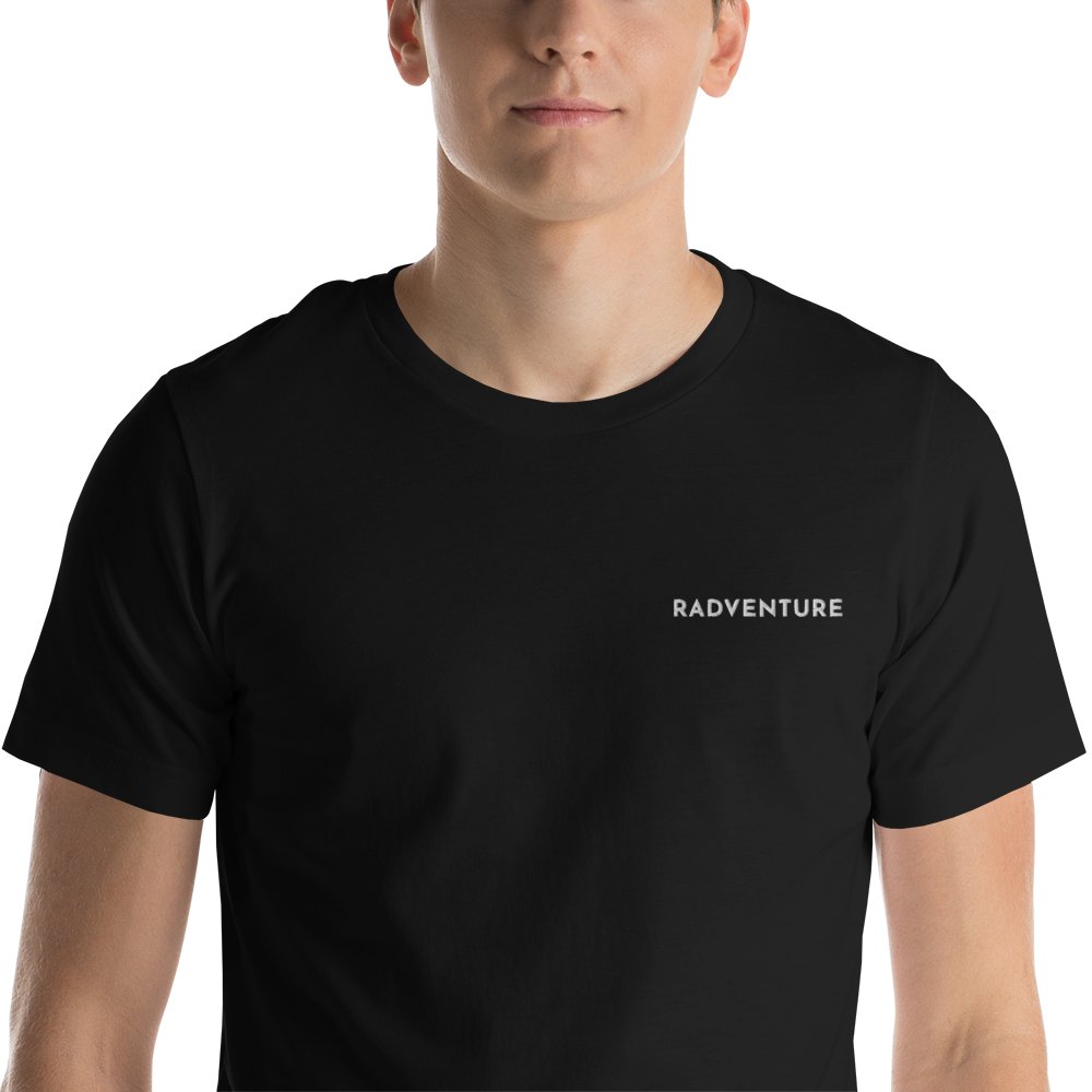 RADVENTURE - Short-Sleeve Unisex T-Shirt -White Embroidery