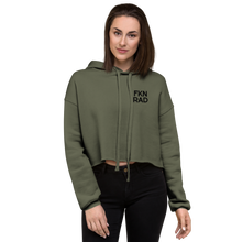 Load image into Gallery viewer, FKN RAD Olive Green Crop Hoodie
