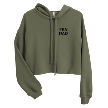 Load image into Gallery viewer, FKN RAD Olive Green Crop Hoodie
